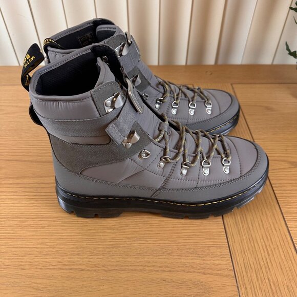 Dr. Martens Size 13 Grey Quilted Padded Hiking Boots Strap - Picture 13 of 13